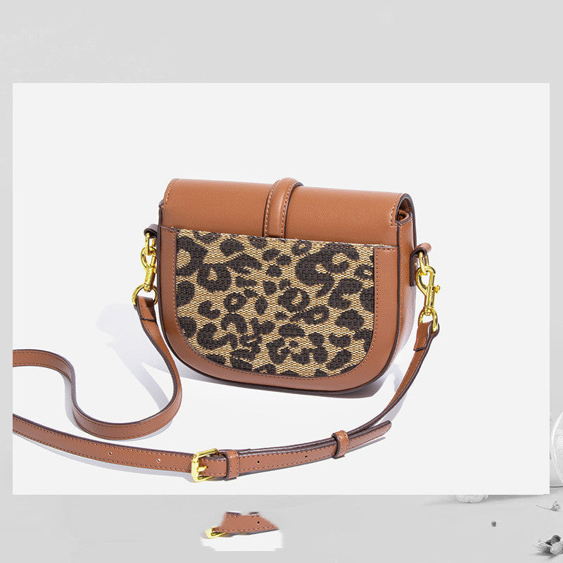 Small Bag Female Leopard Print Fashion Single Shoulder Lock Buckle Bag