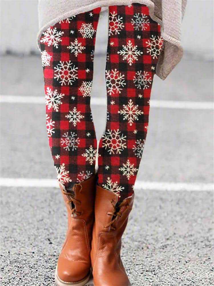 Christmas Leggings European And American Elastic Women