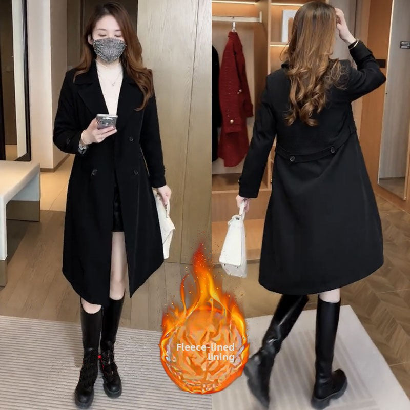 Fleece-lined padded windbreaker coat