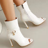 Peep Toe Ankle Boots