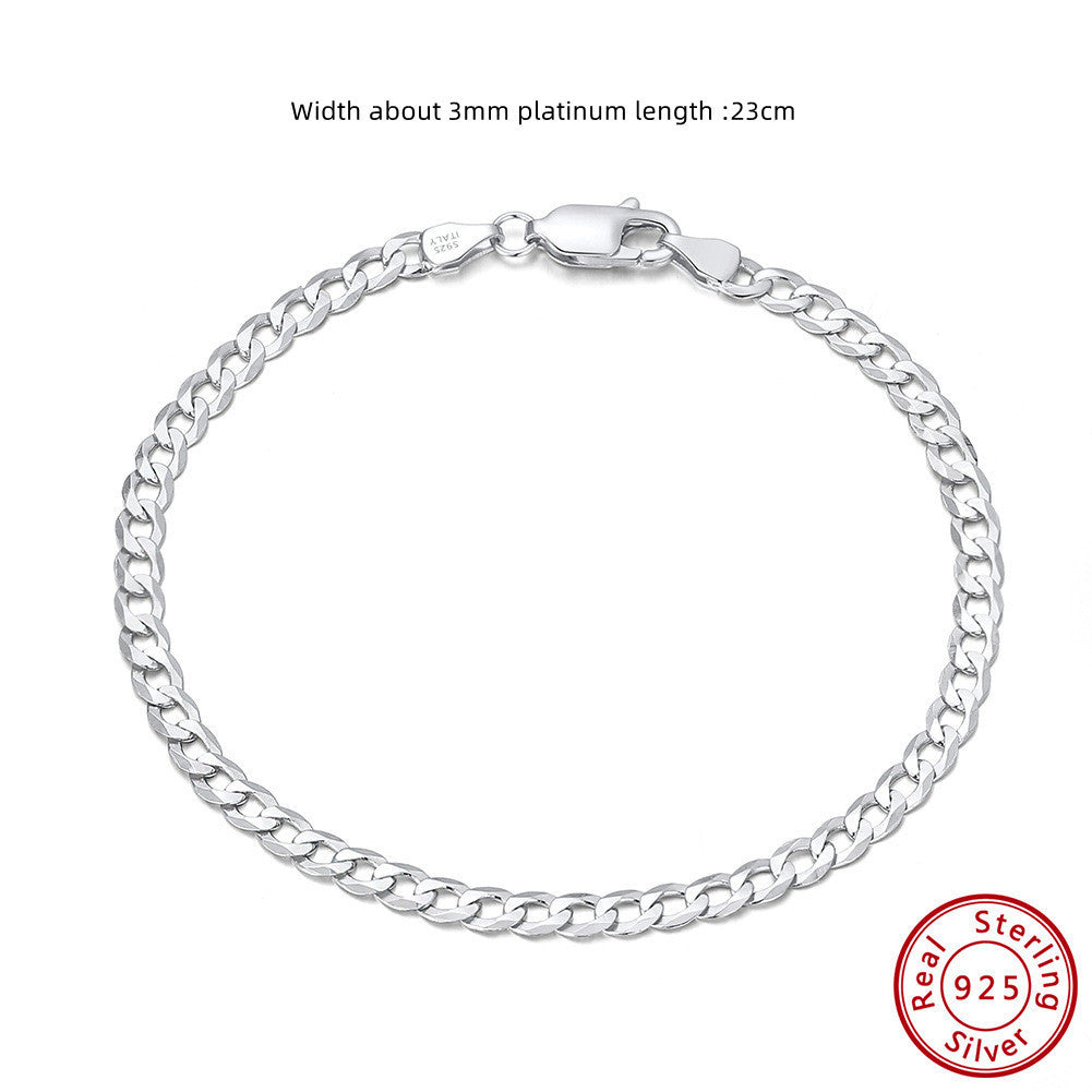 Sterling Silver Bracelet Car Flower Chain Trend