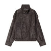 Chic Faux Leather Jacket