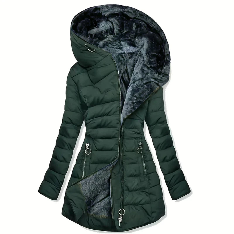 Hooded Fleece Lined Winter Coat