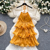 Halter Tiered A-Line Beach Dress