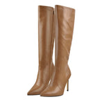 Pointed Toe Stiletto Knee High Boots
