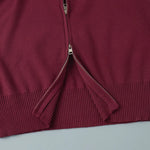 Knit Zip Cardigan Wide Leg Pants Set