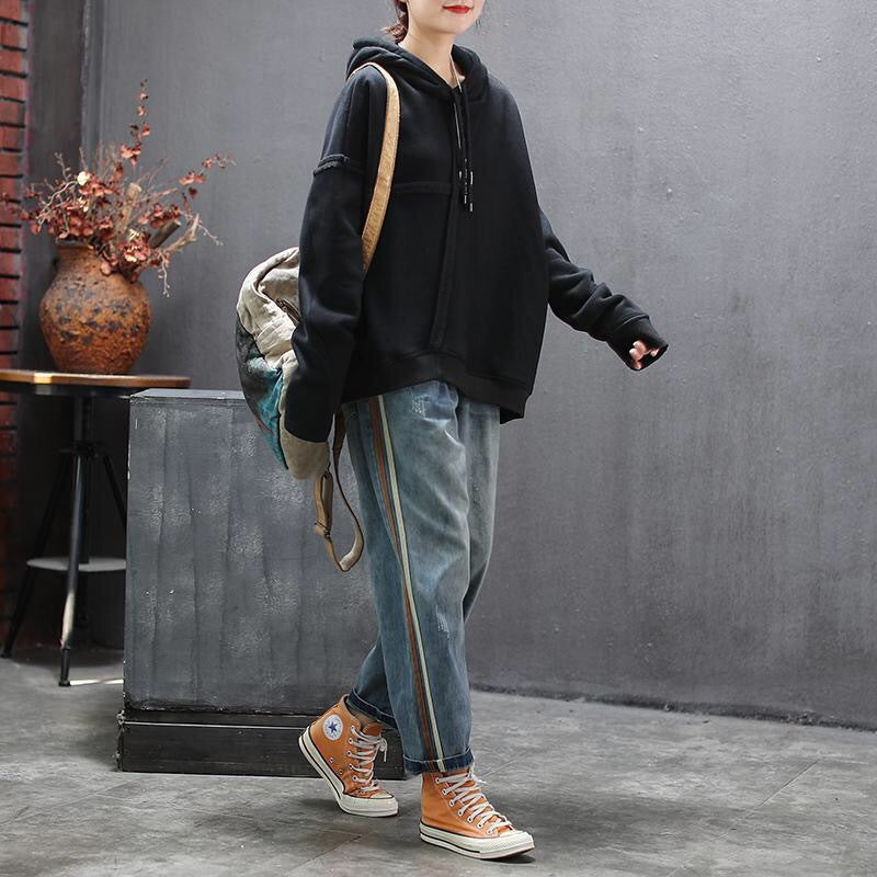 Chic Striped Patchwork Jeans