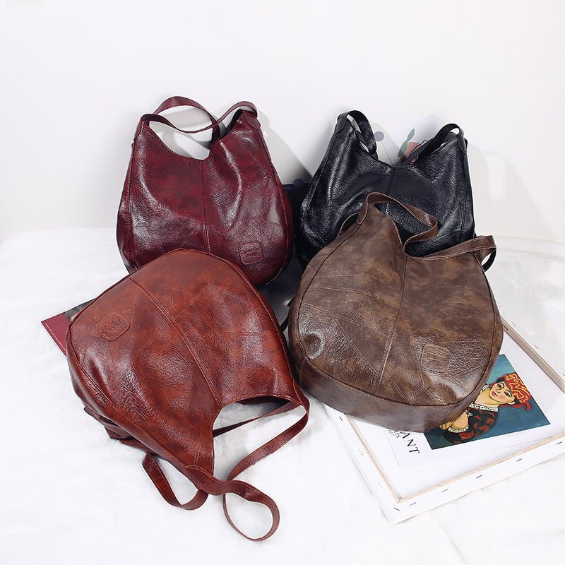 Retro Soft Leather Handbag New Messenger Bag