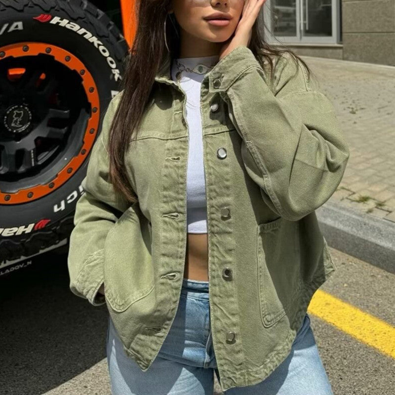 Women's Street Fashion Denim Shirt Jacket