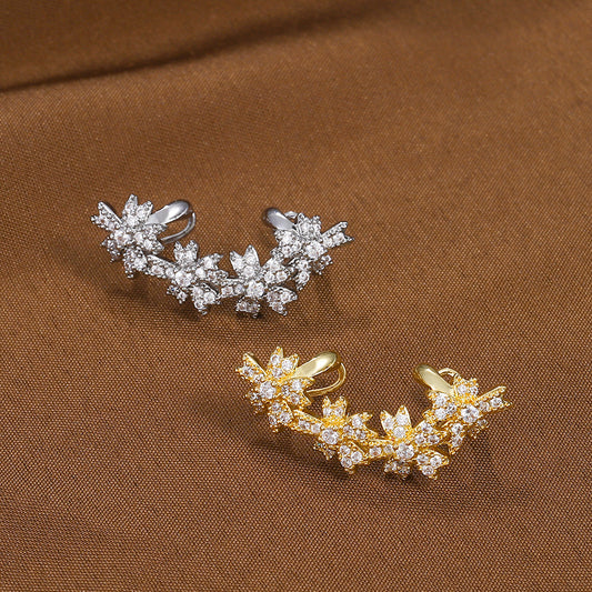 European And American Ins Flowers Ear Clip