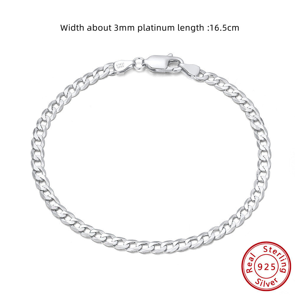 Sterling Silver Bracelet Car Flower Chain Trend