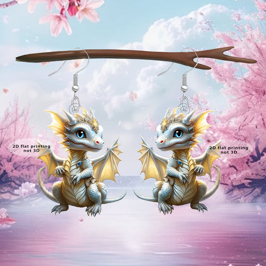 Women Dragon Shape Earrings Animal Earrings