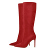 Pointed Toe Stiletto Knee High Boots