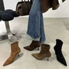 Retro Suede Ankle Booties