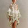 Printed Ruffle Hem Floral Summer Dress