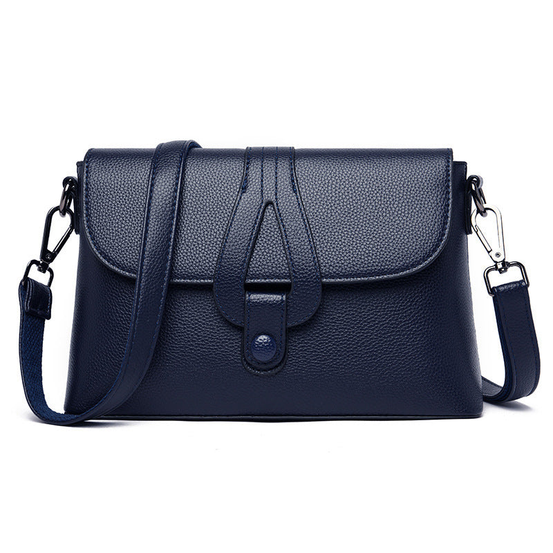 Button Fashion Lady's Diagonal Shoulder Bag