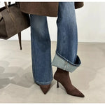 Retro Suede Ankle Booties