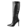 Pointed Toe Stiletto Knee High Boots