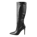 Pointed Toe Stiletto Knee High Boots