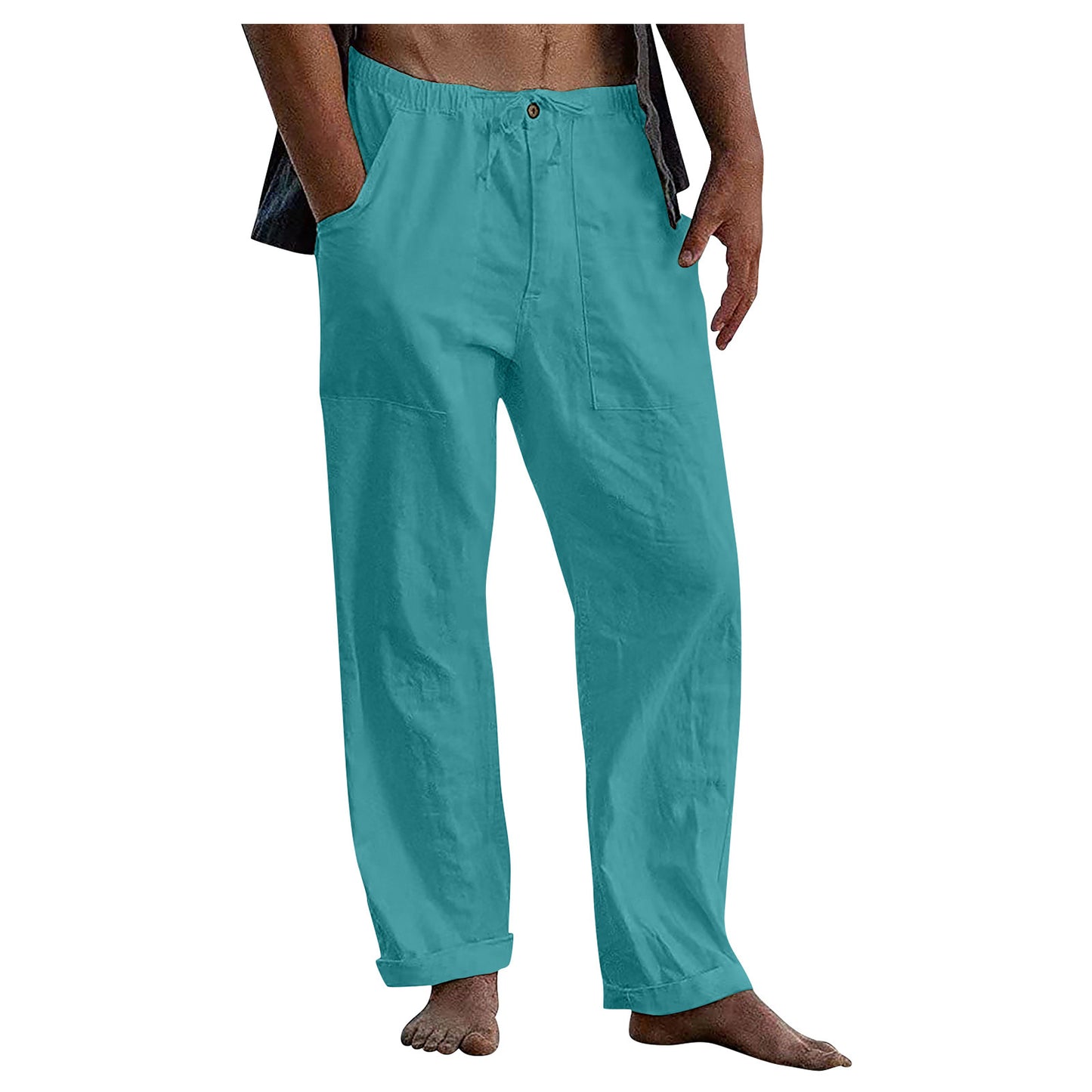 Drawstring Casual Pants Summer Solid Color Trousers