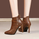Pointed Toe Stiletto Ankle Boot