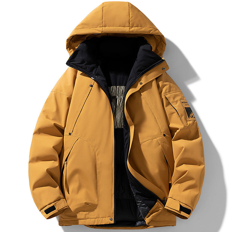 Mens Sporty Casual Cottonpadded CoatMens Workwear Jacket Mens Winter Cottonpadded Outerwear