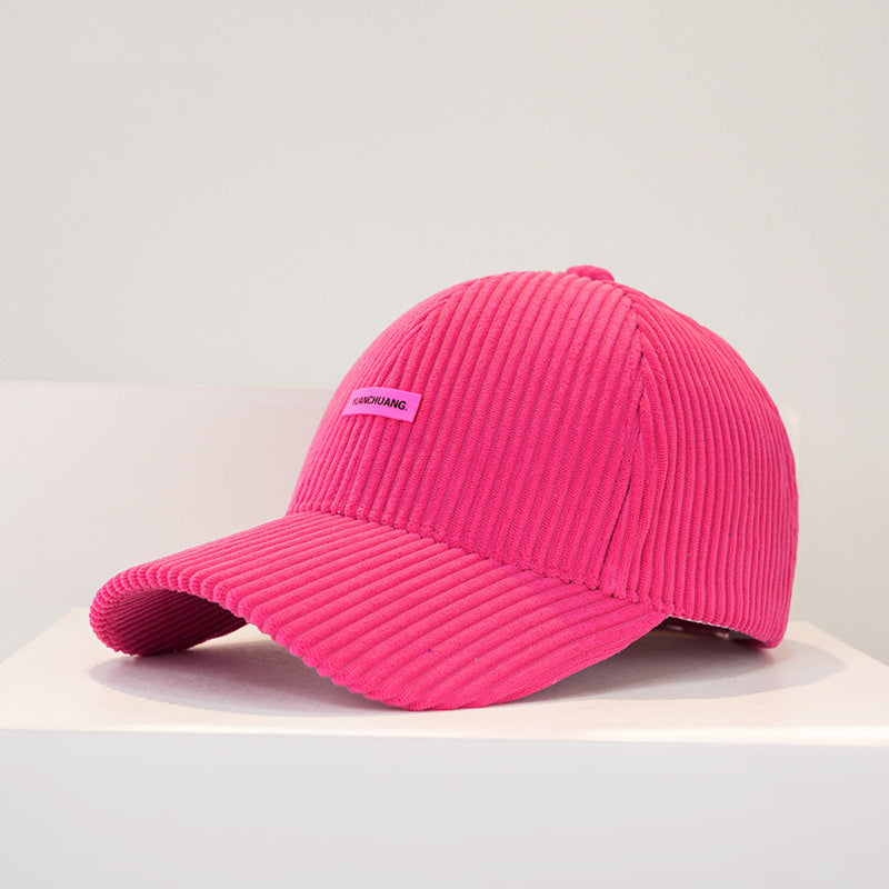 Warm Hard Top Corduroy Baseball Cap For Children