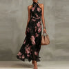 Floral Print Chiffon Boho Beach Dress