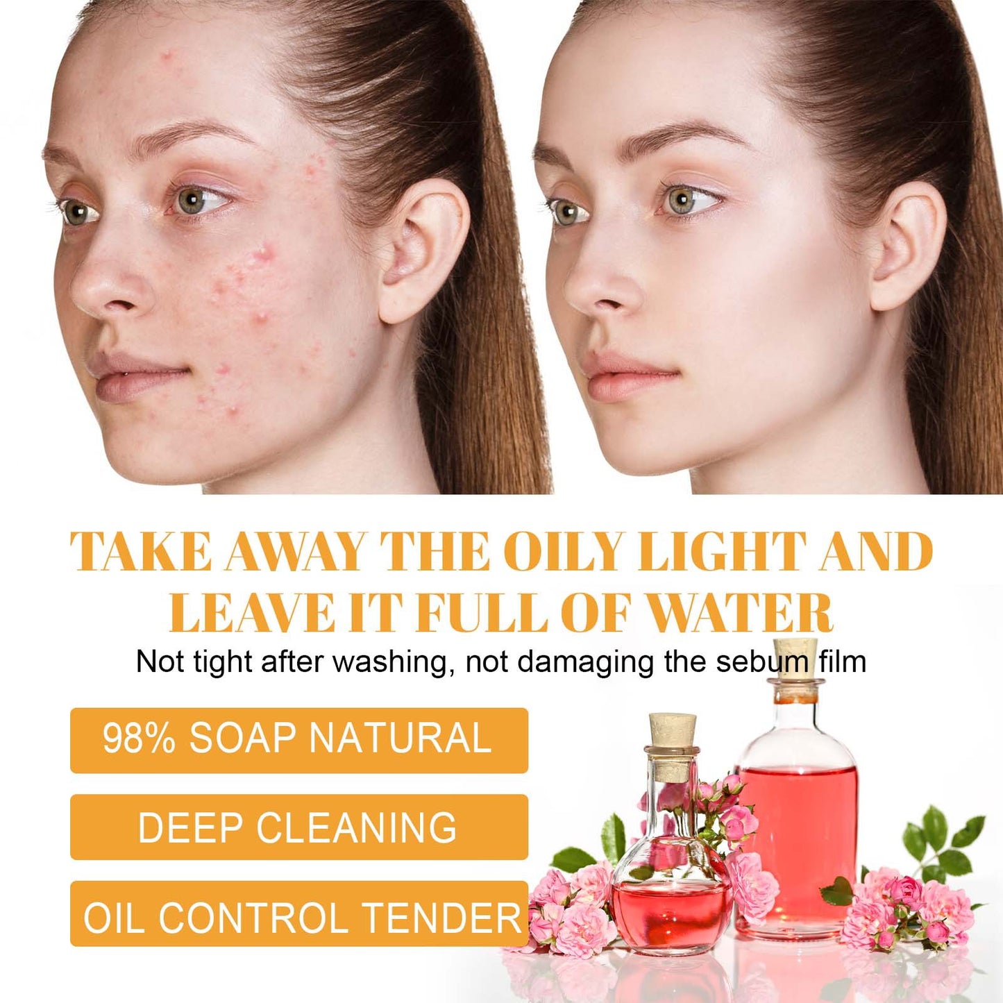 Turmeric Facial Cleanser Deep Cleansing Fade Acne Marks