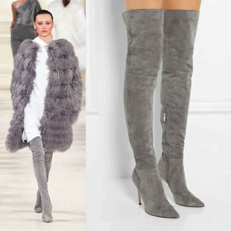 Suede Over The Knee Boots