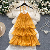 Halter Tiered A-Line Beach Dress