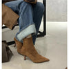 Retro Suede Ankle Booties