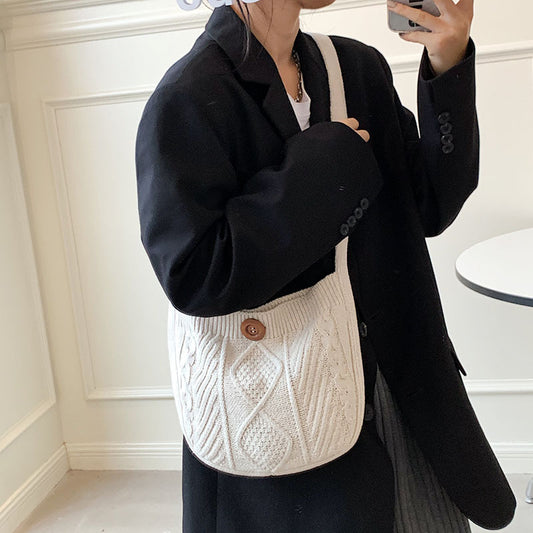 Wool Knitted New Simple Shoulder Bag