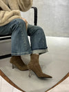 Retro Suede Ankle Booties