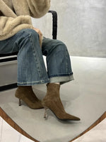 Retro Suede Ankle Booties