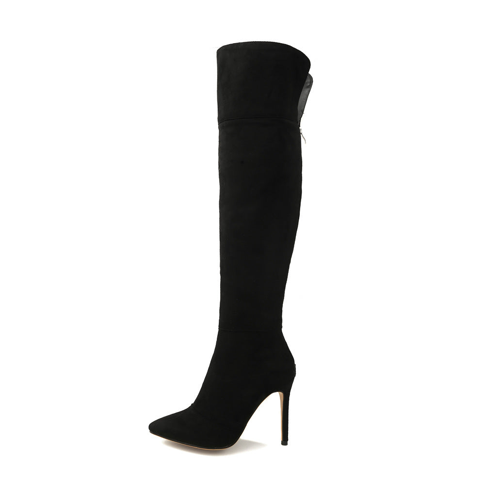 Stiletto Heel Pointed Toe 32-46 Size Over The Knee Boots