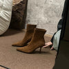 Retro Suede Ankle Booties