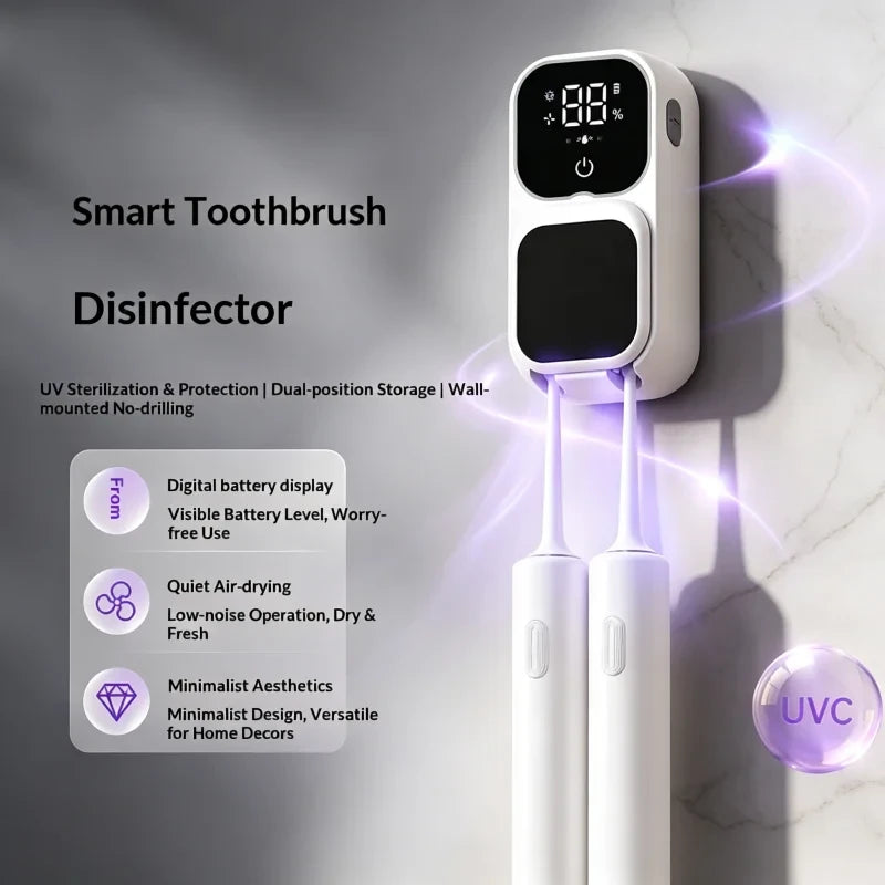 Rechargeable Smart Double Toothbrush Holder