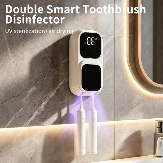 Rechargeable Smart Double Toothbrush Holder