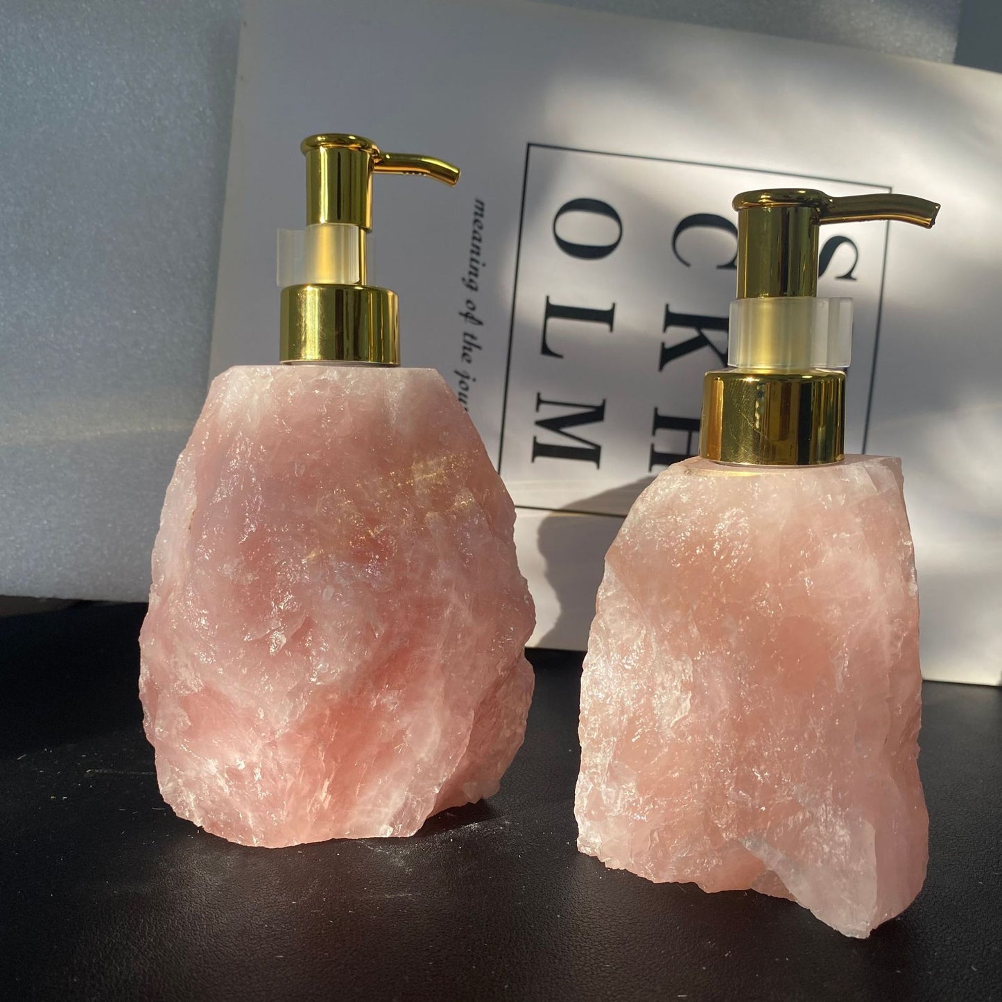 Natural Powder Crystal Stone Bottle