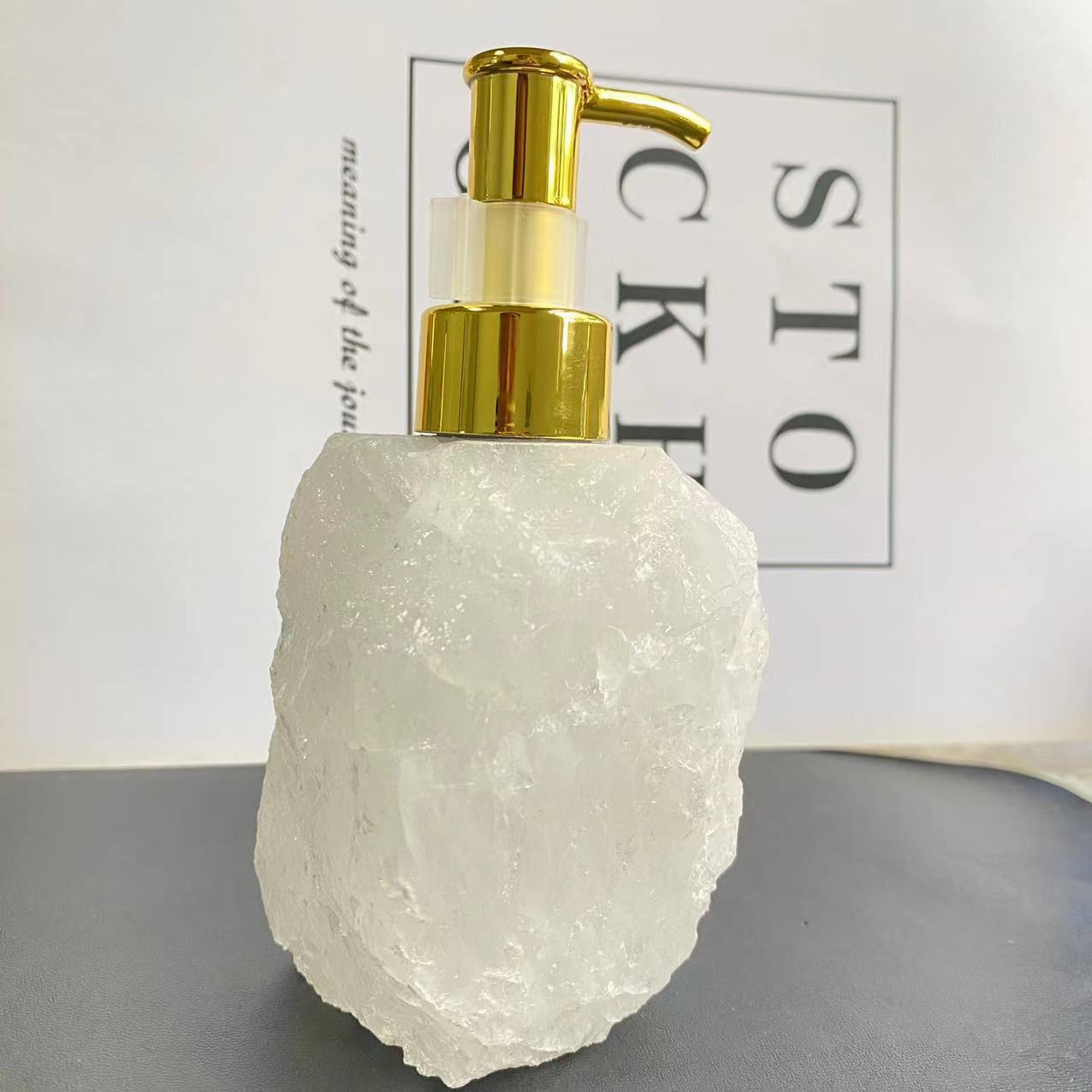 Natural Powder Crystal Stone Bottle