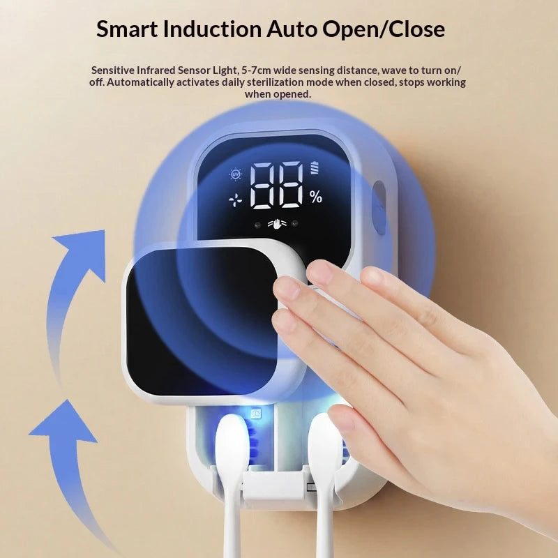 Rechargeable Smart Double Toothbrush Holder