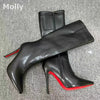 Leather Stiletto Stretch Boots