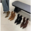 Retro Suede Ankle Booties