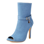 Peep Toe Ankle Boots