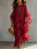 Casual Ruffled Maxi Dress