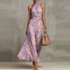 Floral Print Chiffon Boho Beach Dress