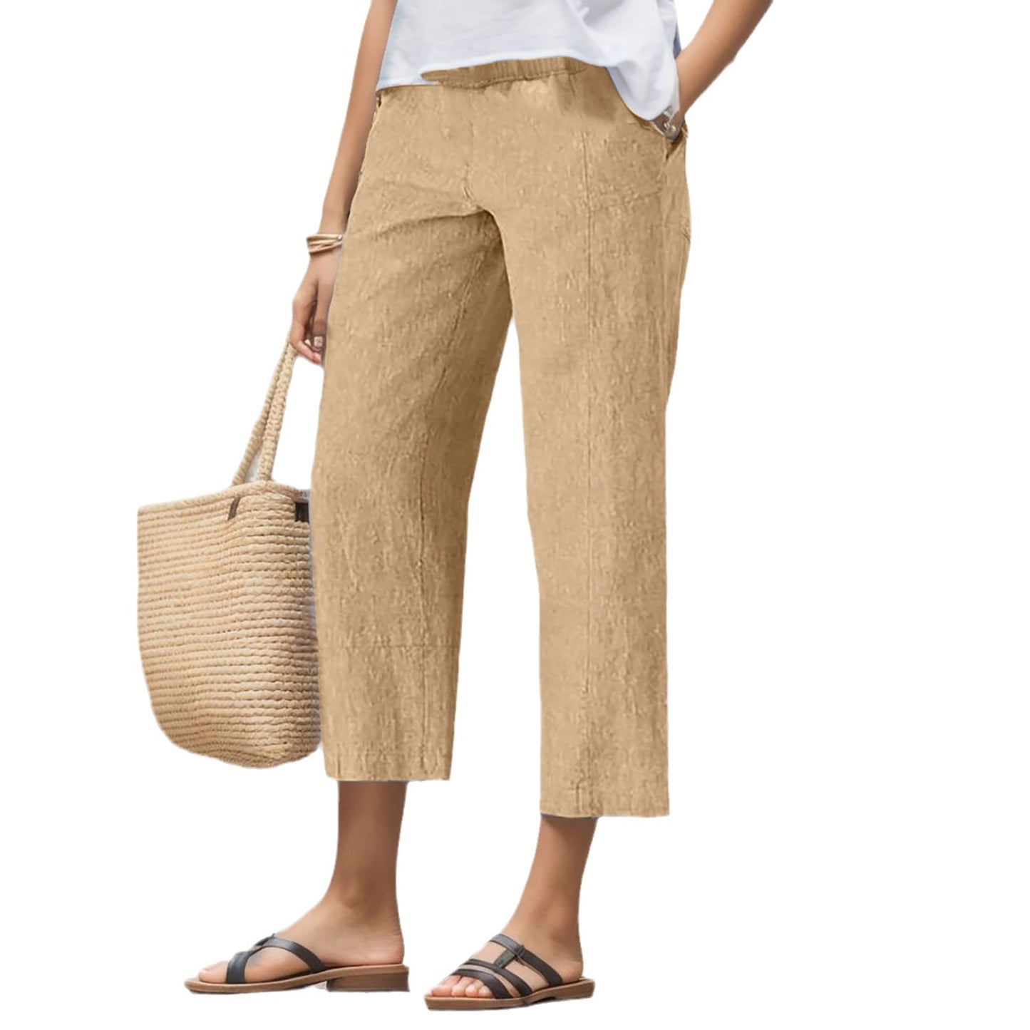 Solid Color High Waist Harem Casual Pants