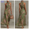 Floral Print Chiffon Boho Beach Dress