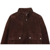 Suede Leather Jacket with Pockets